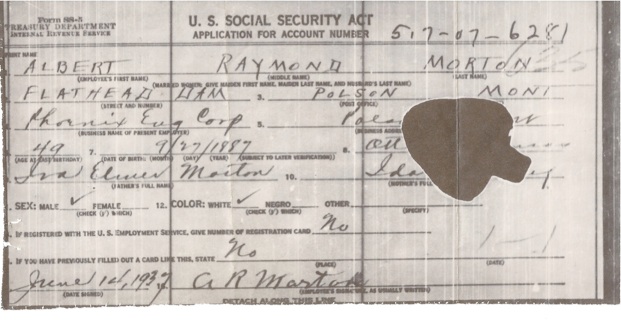 Delayed Birth Certificate for Albert Raymond Morton created May 15 ...